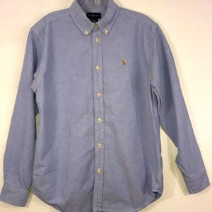 Ralph Lauren Oxford Cotton Blue Button-down Dress Shirt 20